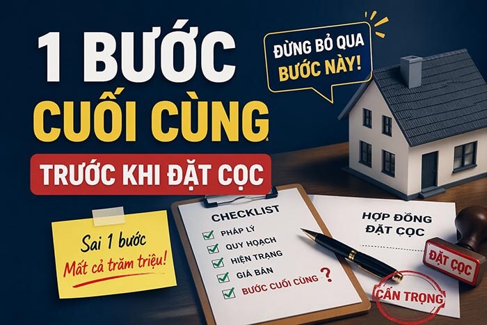 1 bước cuối cùng trước khi đặt cọc mua nhà