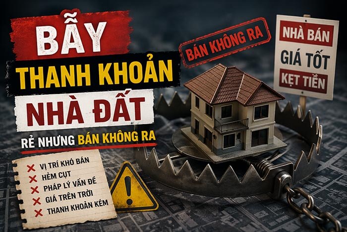 Bẫy thanh khoản nhà đất mua được nhưng bán không ra