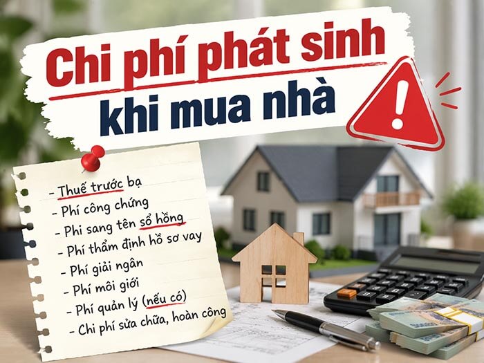 Chi phí phát sinh khi mua nhà đất - đủ khoản cần biết