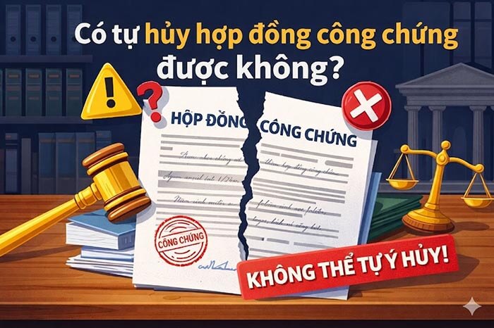 Có tự hủy hợp đồng công chứng được không