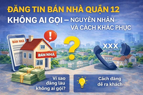 Đăng tin bán nhà Quận 12 không ai gọi