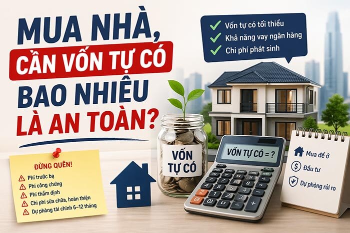Mua nhà Quận 12 cần vốn tự có bao nhiêu là đủ an toàn