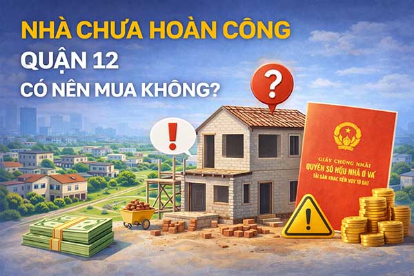 Mua nhà chưa hoàn công Quận 12 dễ hối hận nếu bỏ qua