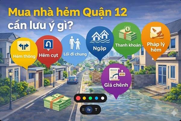 Mua nhà hẻm Quận 12 cần lưu ý gì