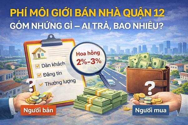Phí môi giới bán nhà Quận 12