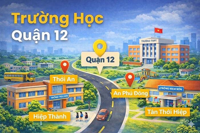 Trường học gần Quận 12 - Gia đình cần biết trước khi mua nhà